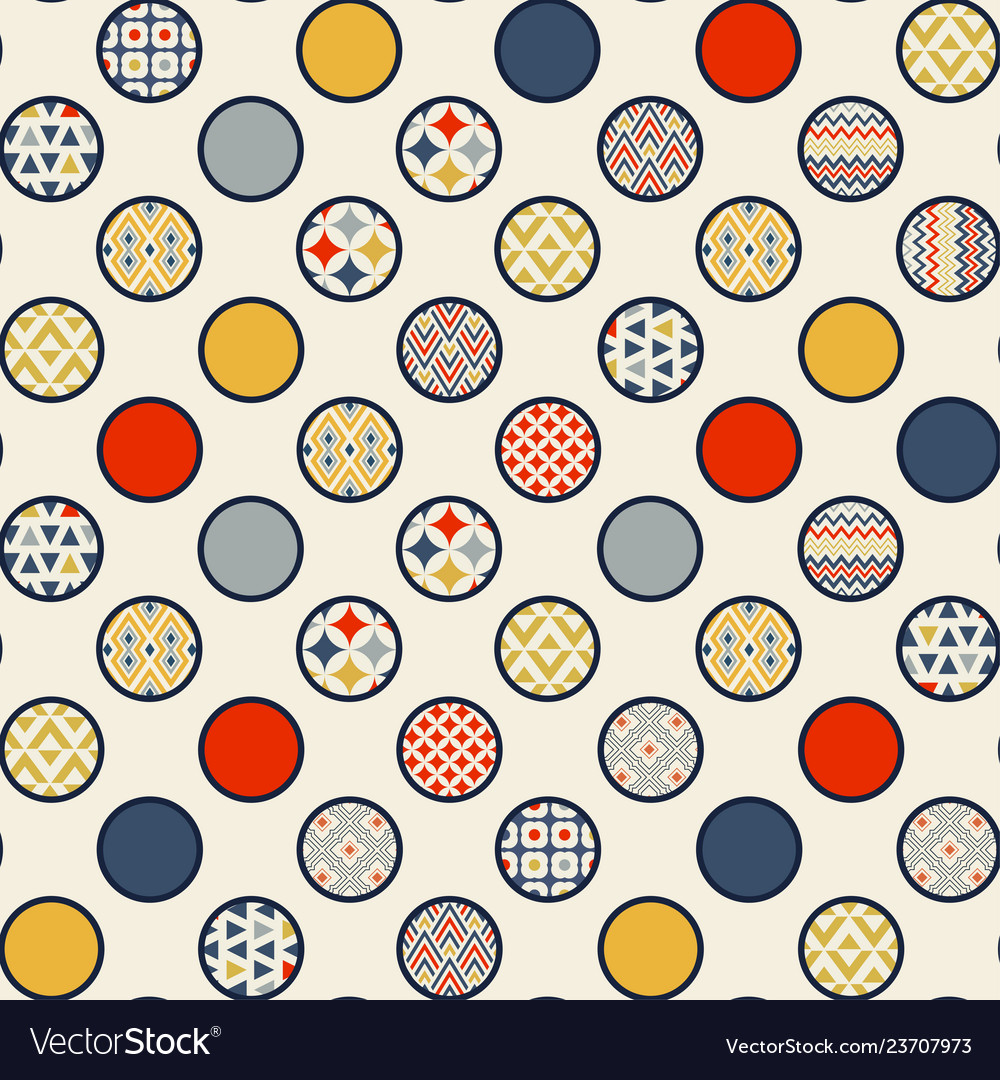 Abstract seamless pattern circles vector image Abstract seamless pattern circles
