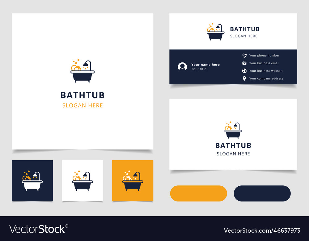 Bathtub logo design with editable slogan branding