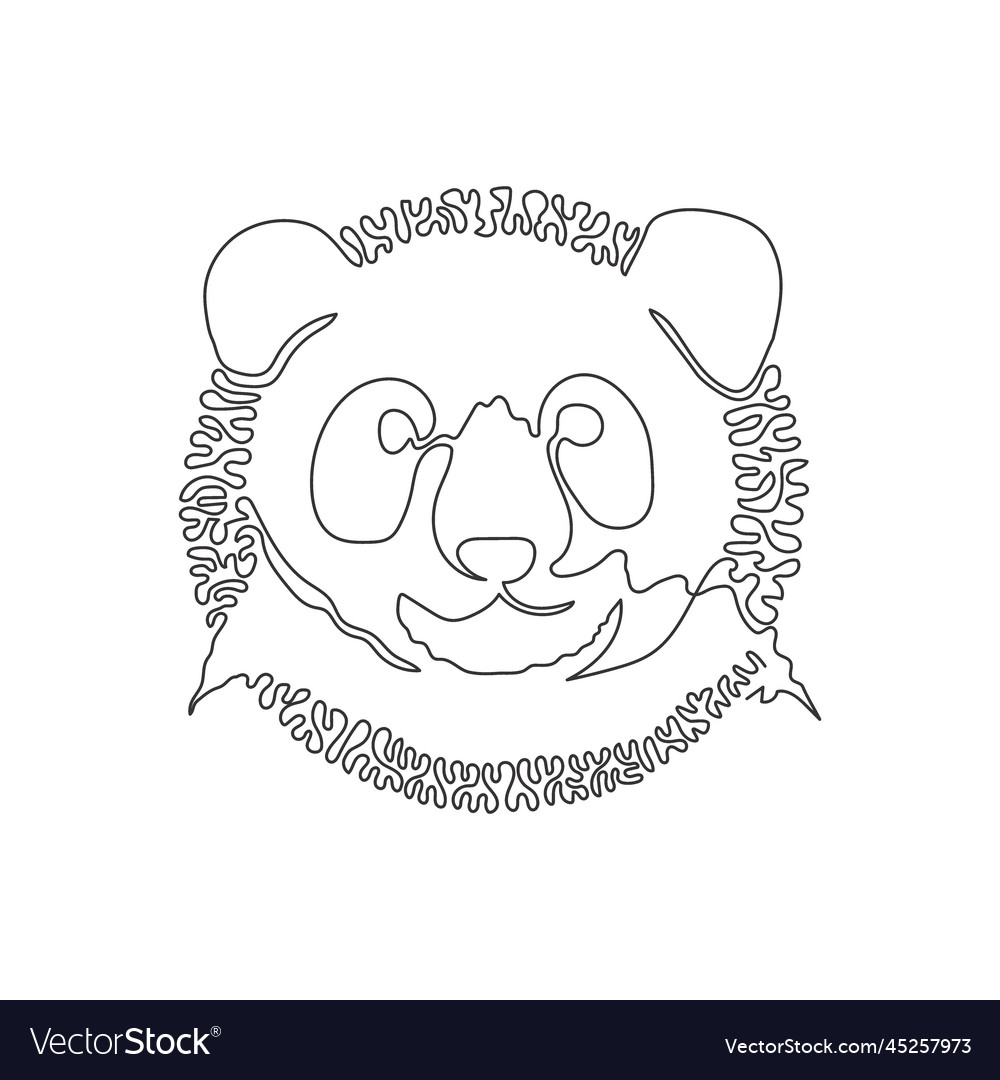 Continuous curve one line drawing of magnificent vector image Continuous curve one line drawing of magnificent