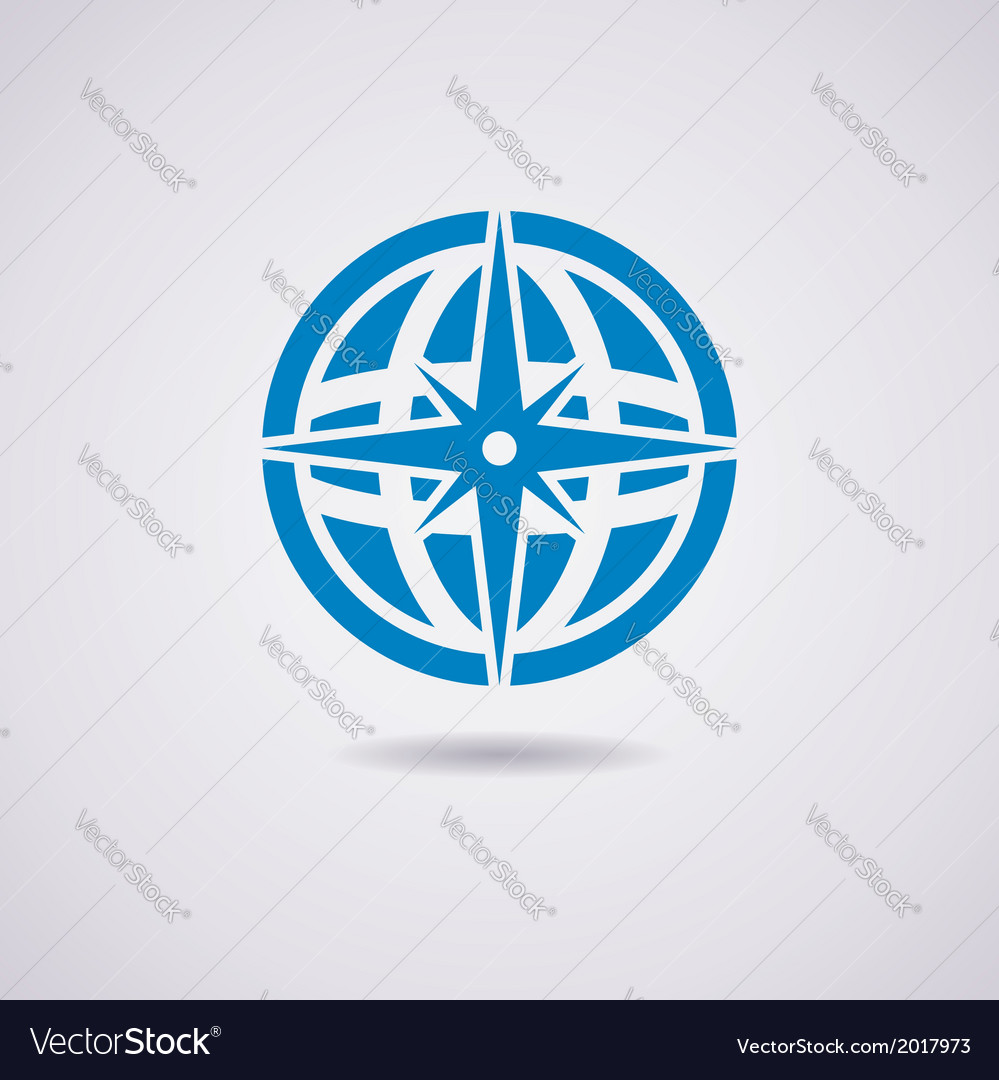 Earth Globe And Compass Royalty Free Vector Image