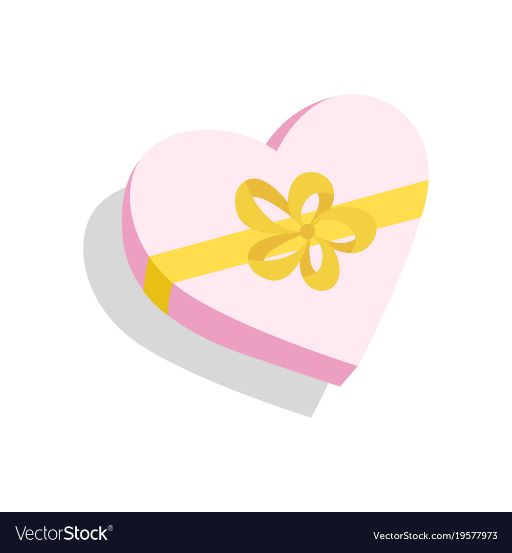 Flat blue gift box present with red bow icon