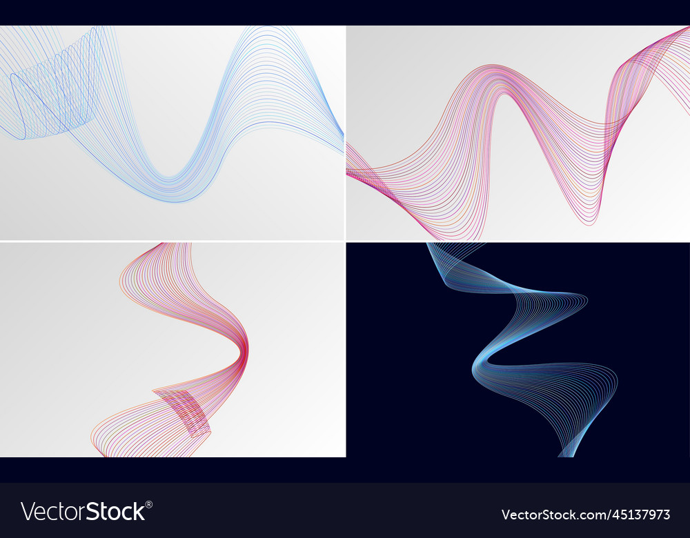 Modern wave curve abstract backgrounds vector image Modern wave curve abstract backgrounds