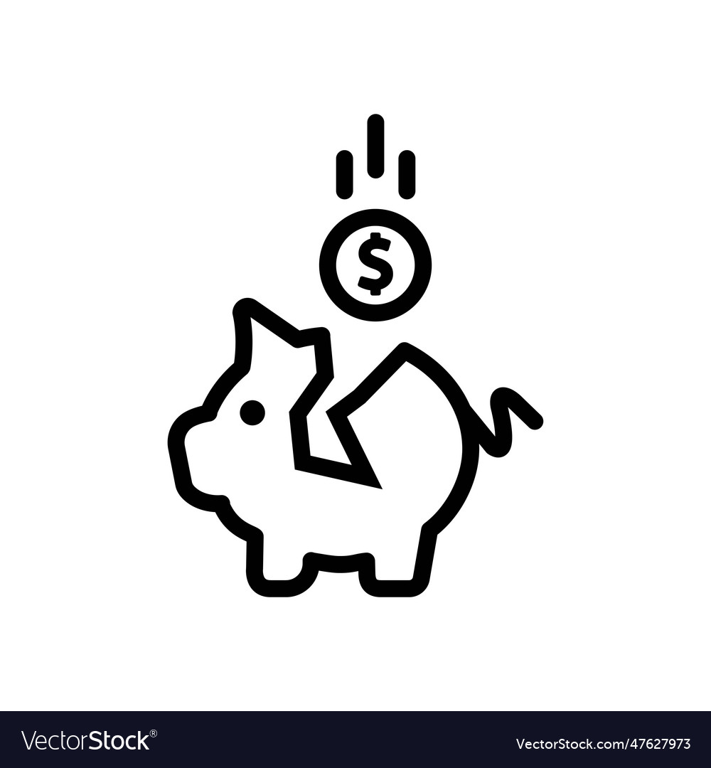 Piggy Bank Icon geeignet für Infografiken