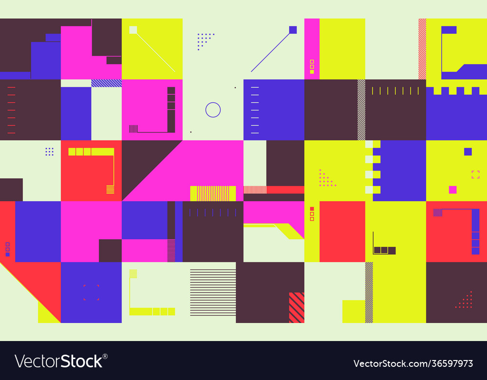 Retro future abstract pattern vector image Retro future abstract pattern