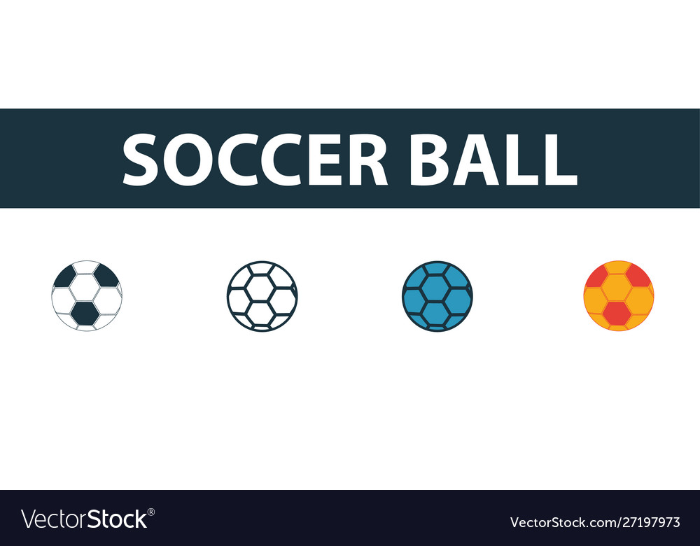 Fußball-Key-Set vier einfache Symbole