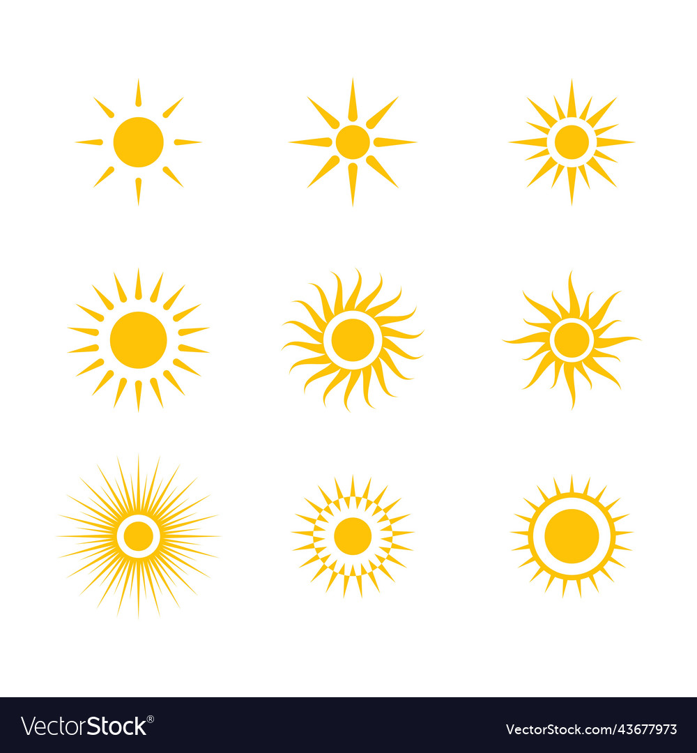 Sun icon Royalty Free Vector Image - VectorStock