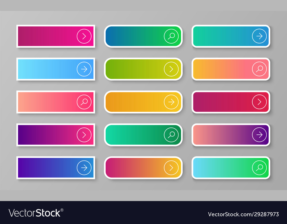 Web gradient button search read more next vector image Web gradient button search read more next