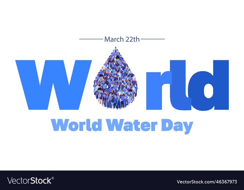 World water day save earth water Royalty Free Vector Image