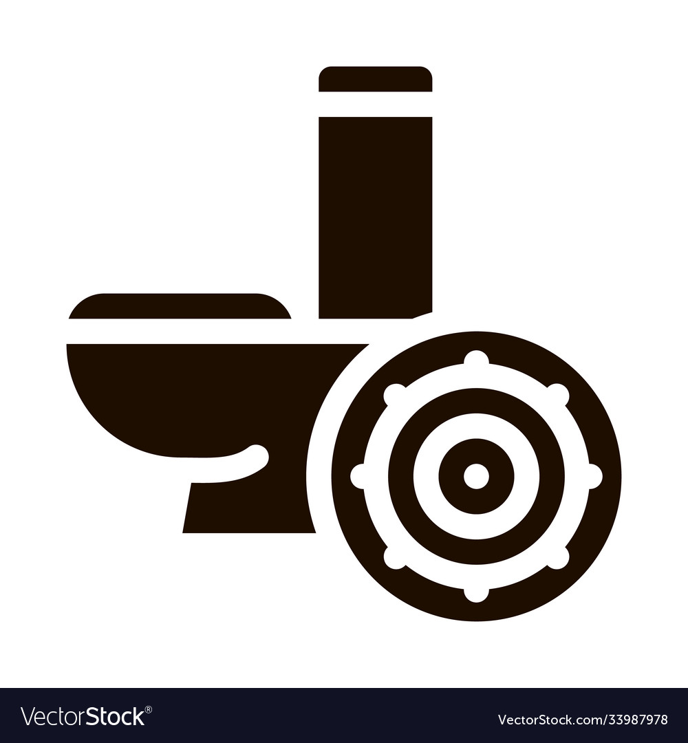 Bacteria germ and toilet bowl sign icon