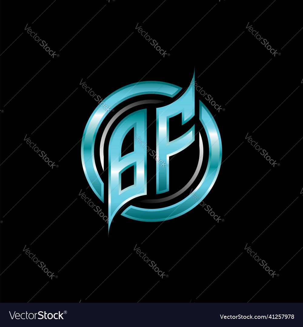 Bf initial monogram logo circle rounded