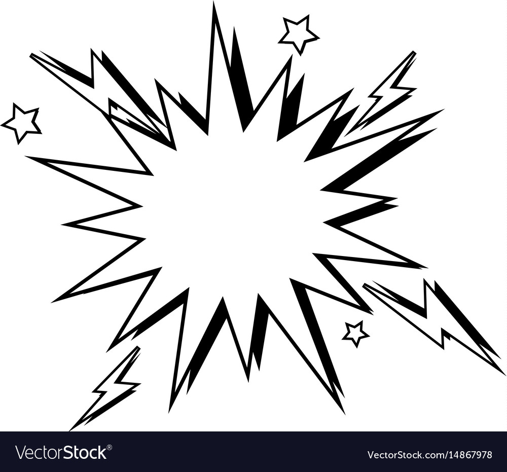 Comic bubble speech explosion pop art Royalty Free Vector