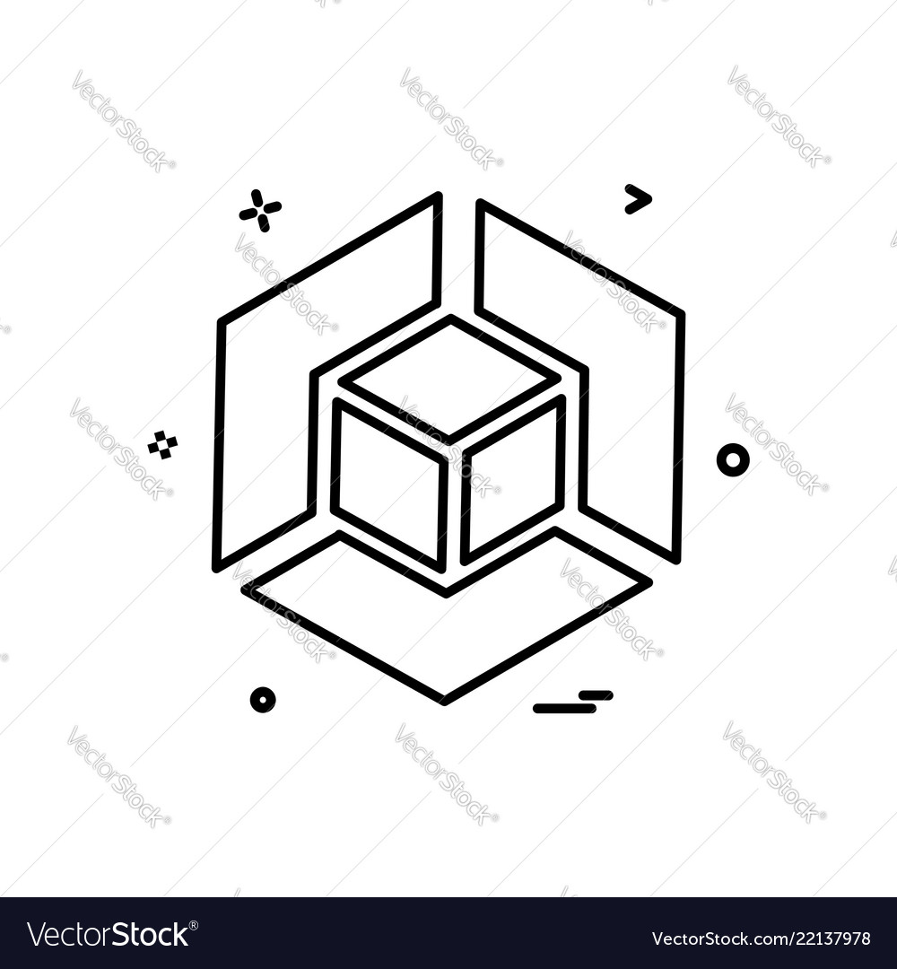 Cube icon design vector image Cube icon design