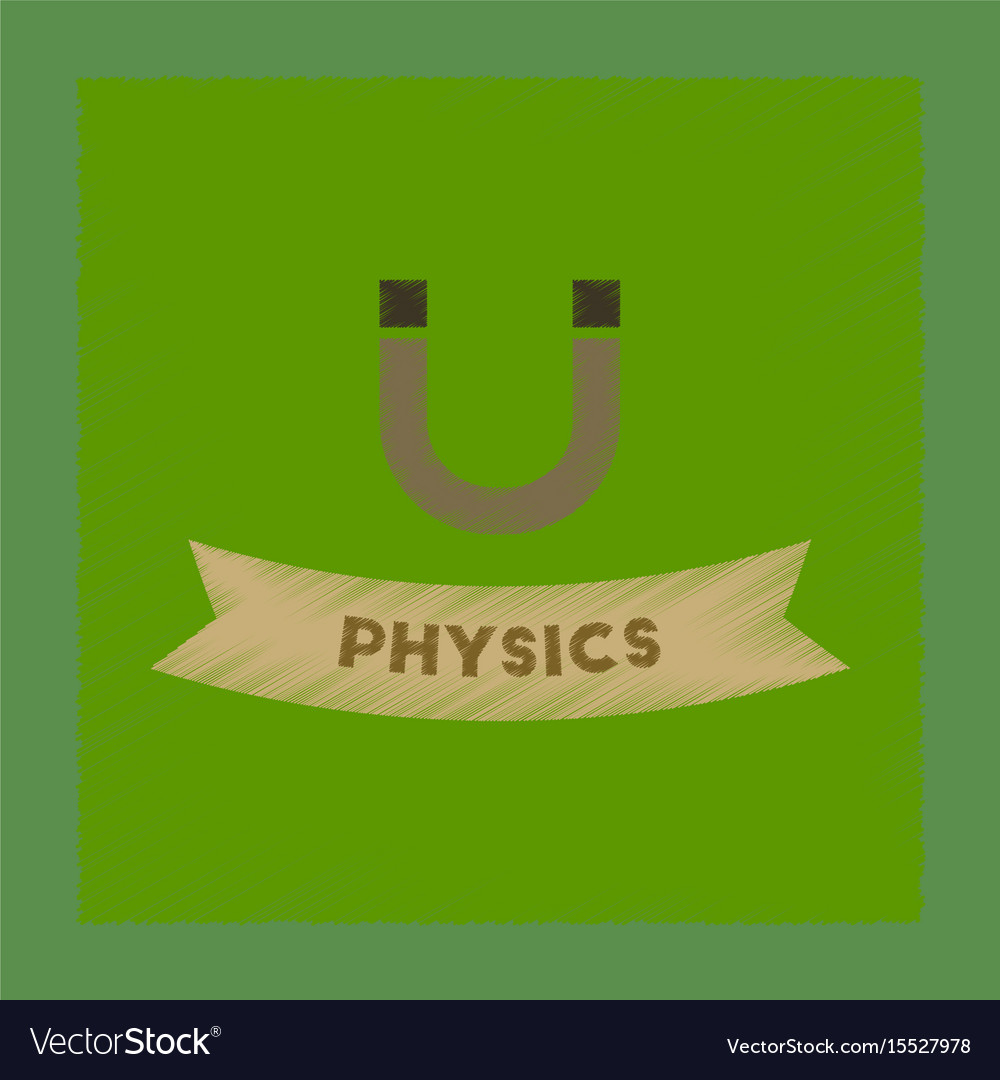 Flat shading style icon physics lesson