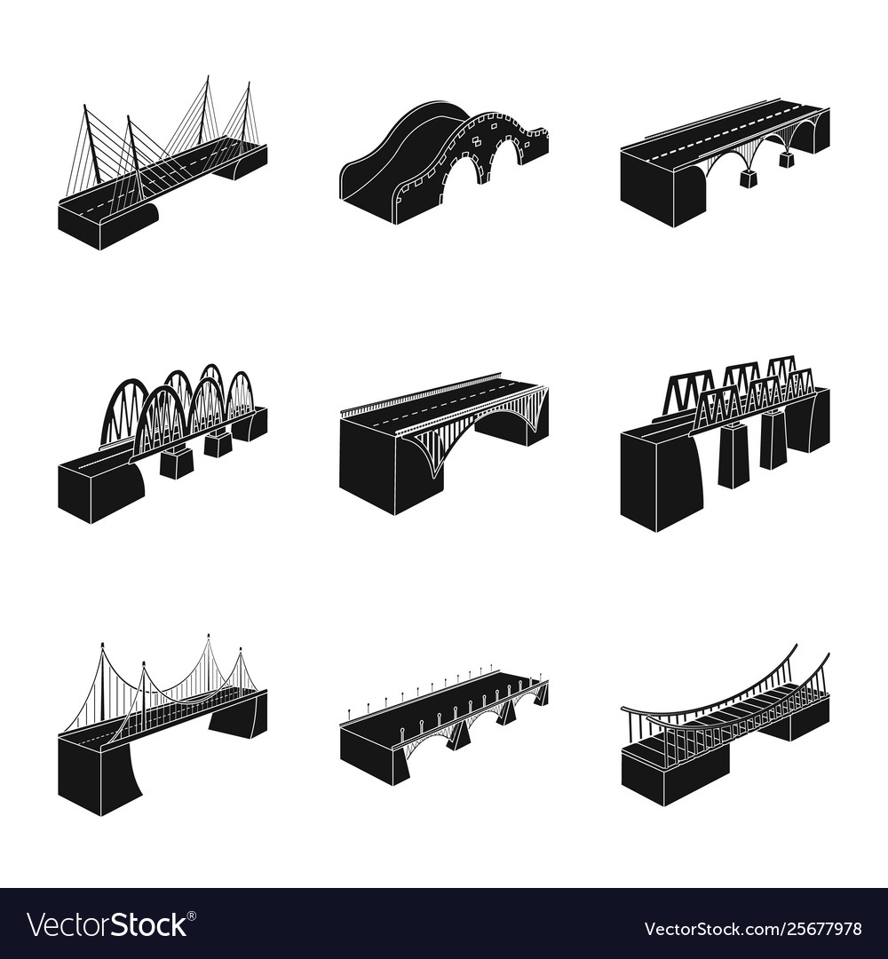 Isolated object construct and side sign set vector image Isolated object construct and side sign set