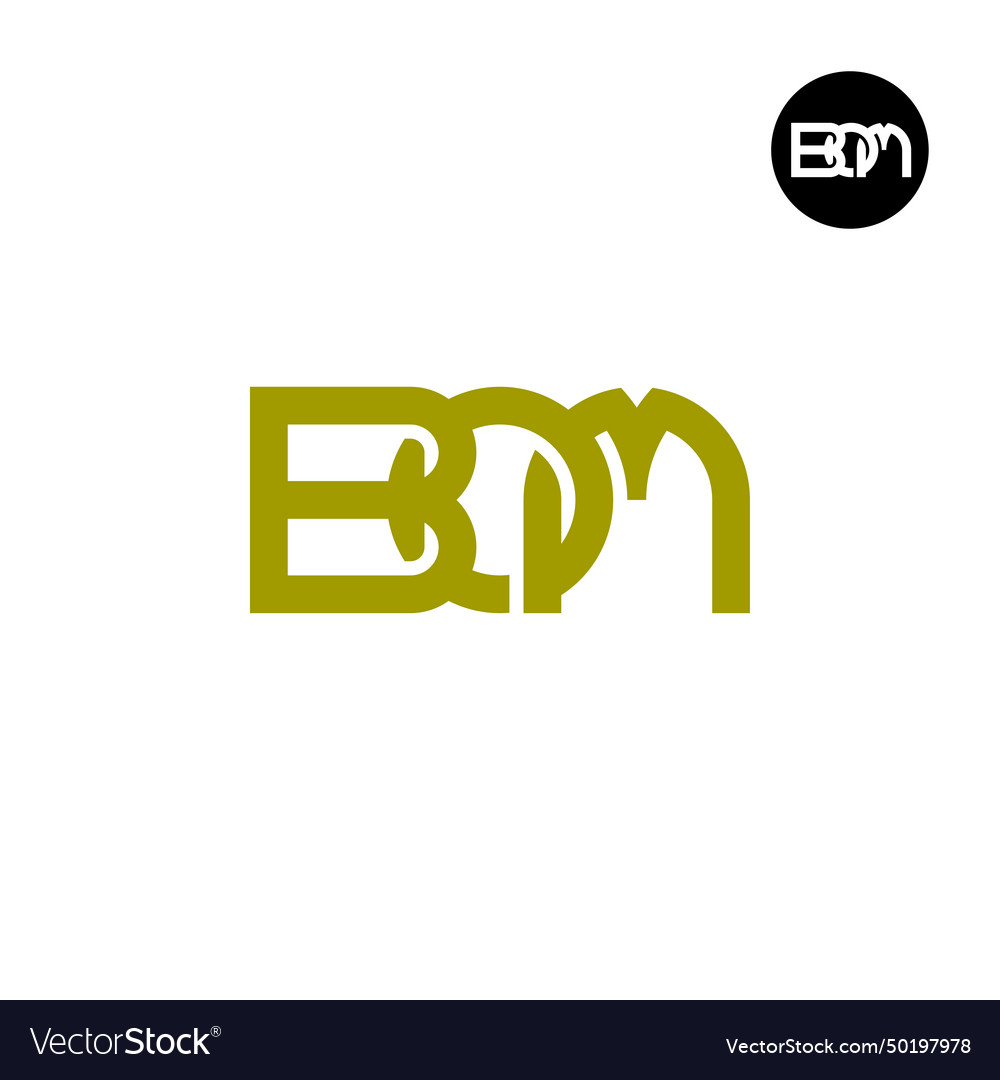 Letter bom monogram logo design