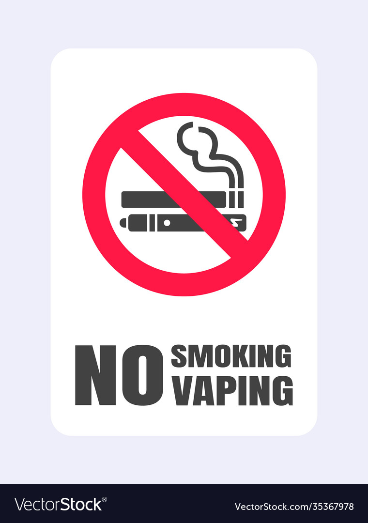 No smoking vaping sign forbidden icon