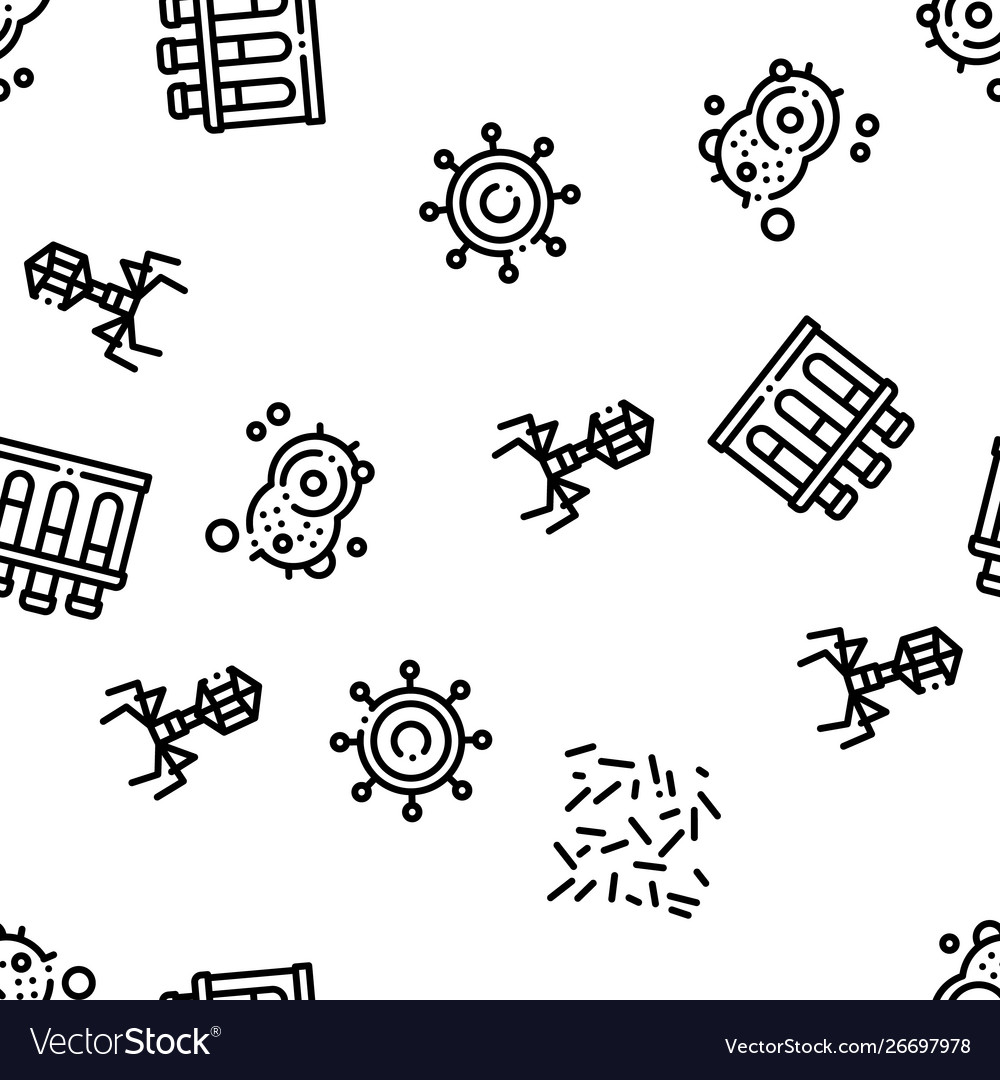 Pathogen seamless pattern vector image Pathogen seamless pattern