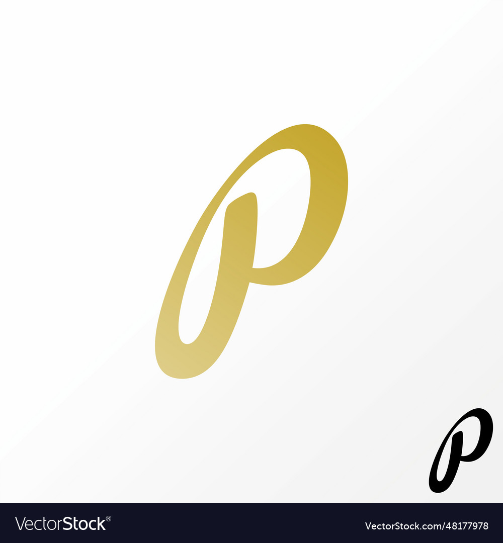 Simple unique letter initial p handwritten font