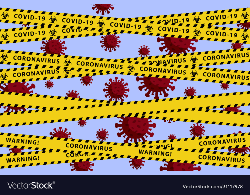 Stop coronavirus outbreak concept warning Vector Image