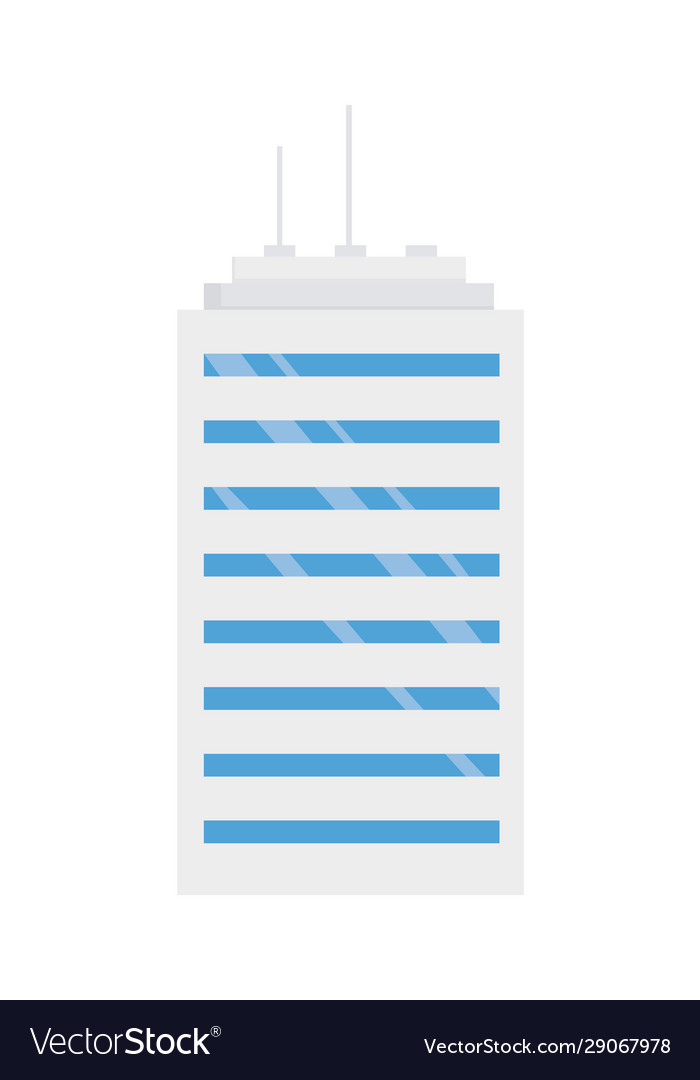 Urban building tower antenna roof icon Royalty Free Vector