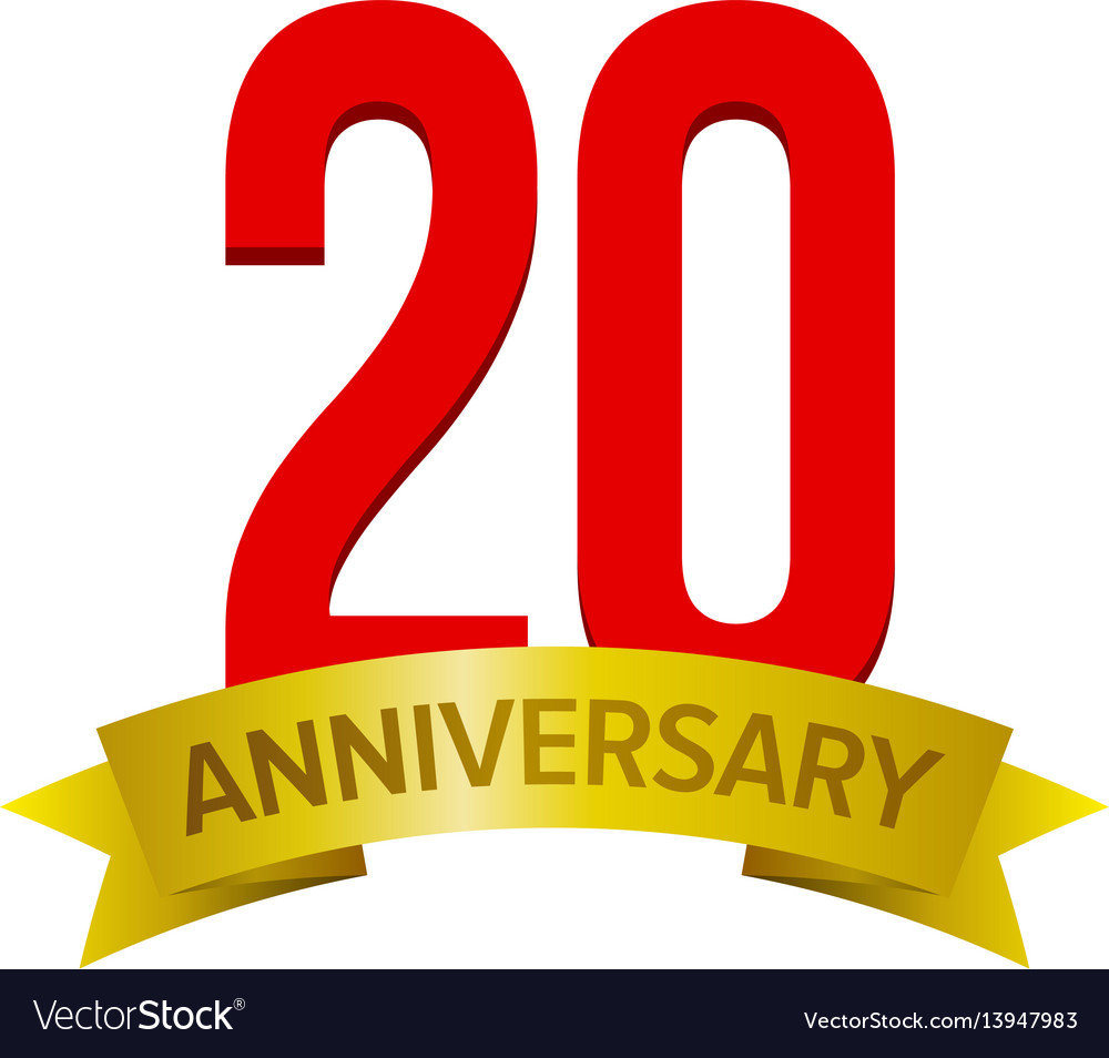 20 years anniversary icon Royalty Free Vector Image