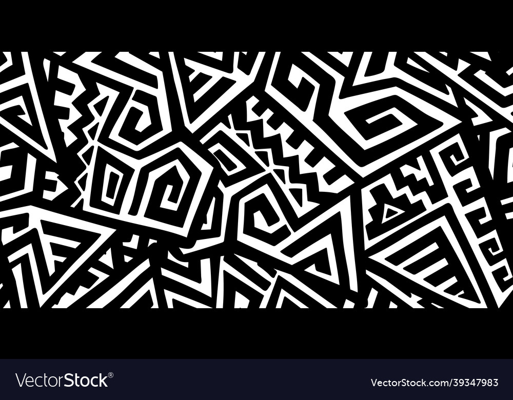 Abstract seamless pattern in ethnic style