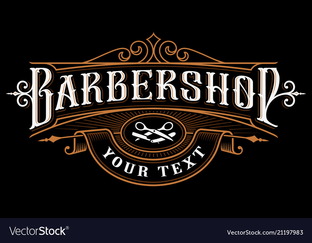 Barbershop Logo Design Royalty Free Vector Image