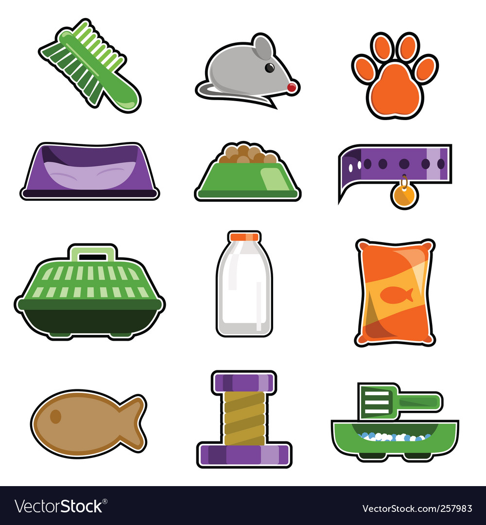 Cat Icon Set - Pet Objects