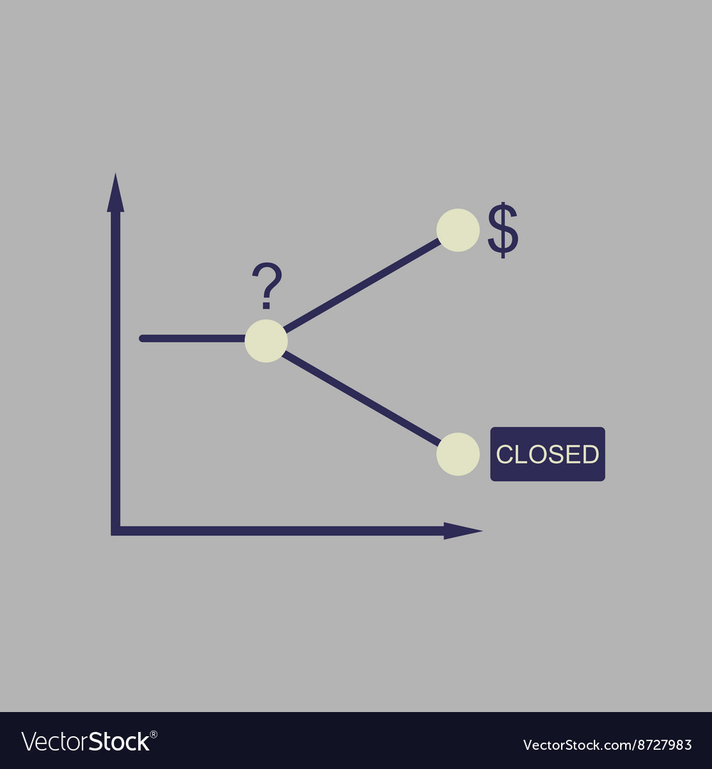 Flat web icon on stylish background money graph