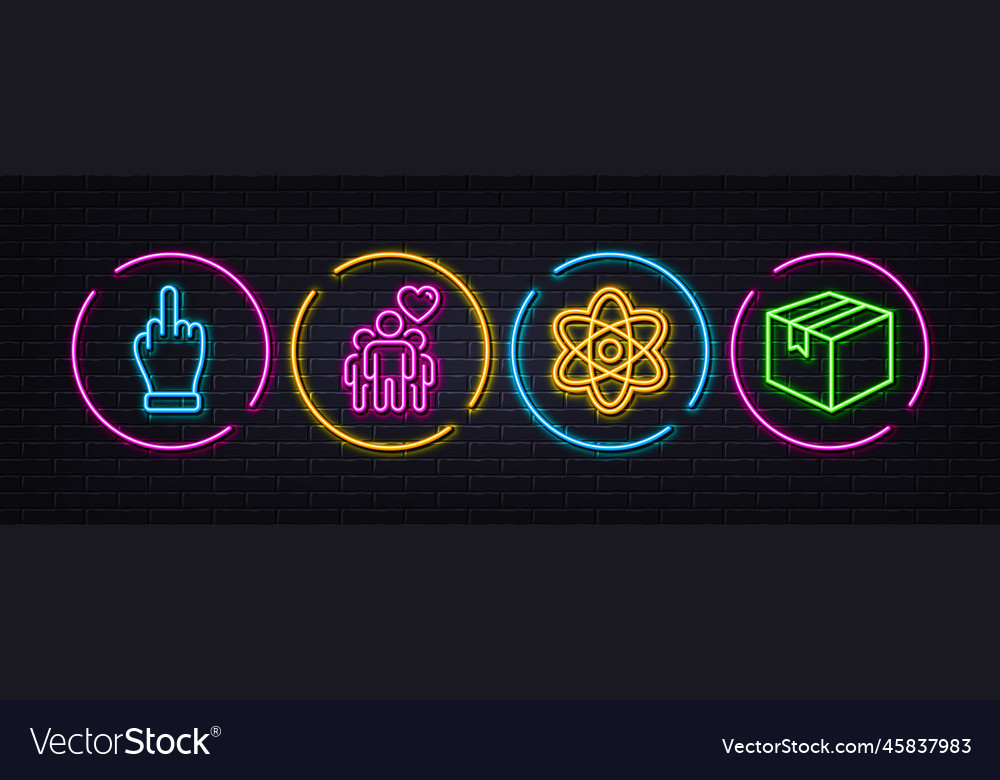 Friendship chemistry atom and middle finger Vector Image