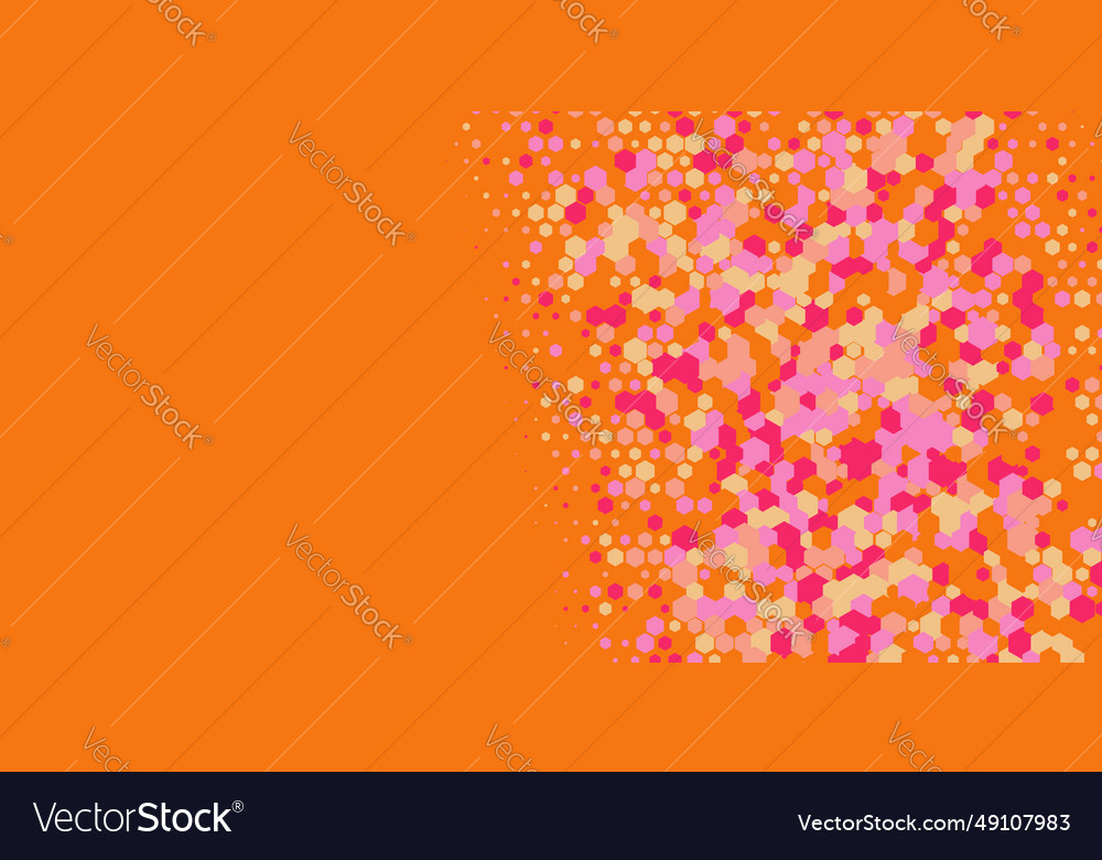 Geometric multi size hexagon with color