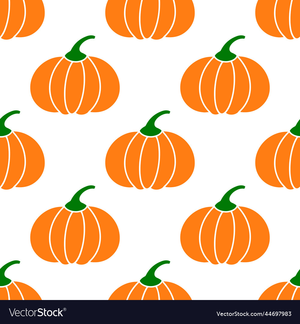 Hand drawn pumpkins seamless pattern thanksgiving