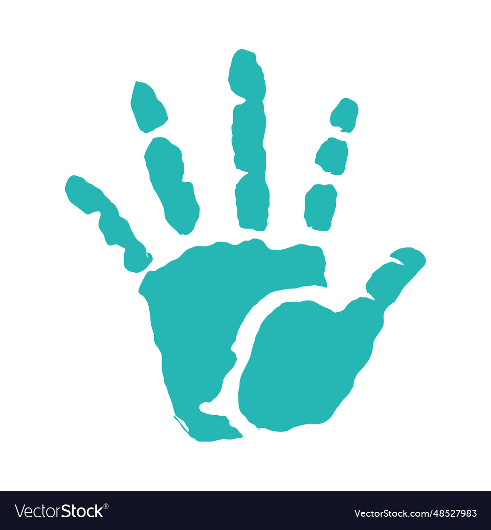 Handprint paint color design Royalty Free Vector Image