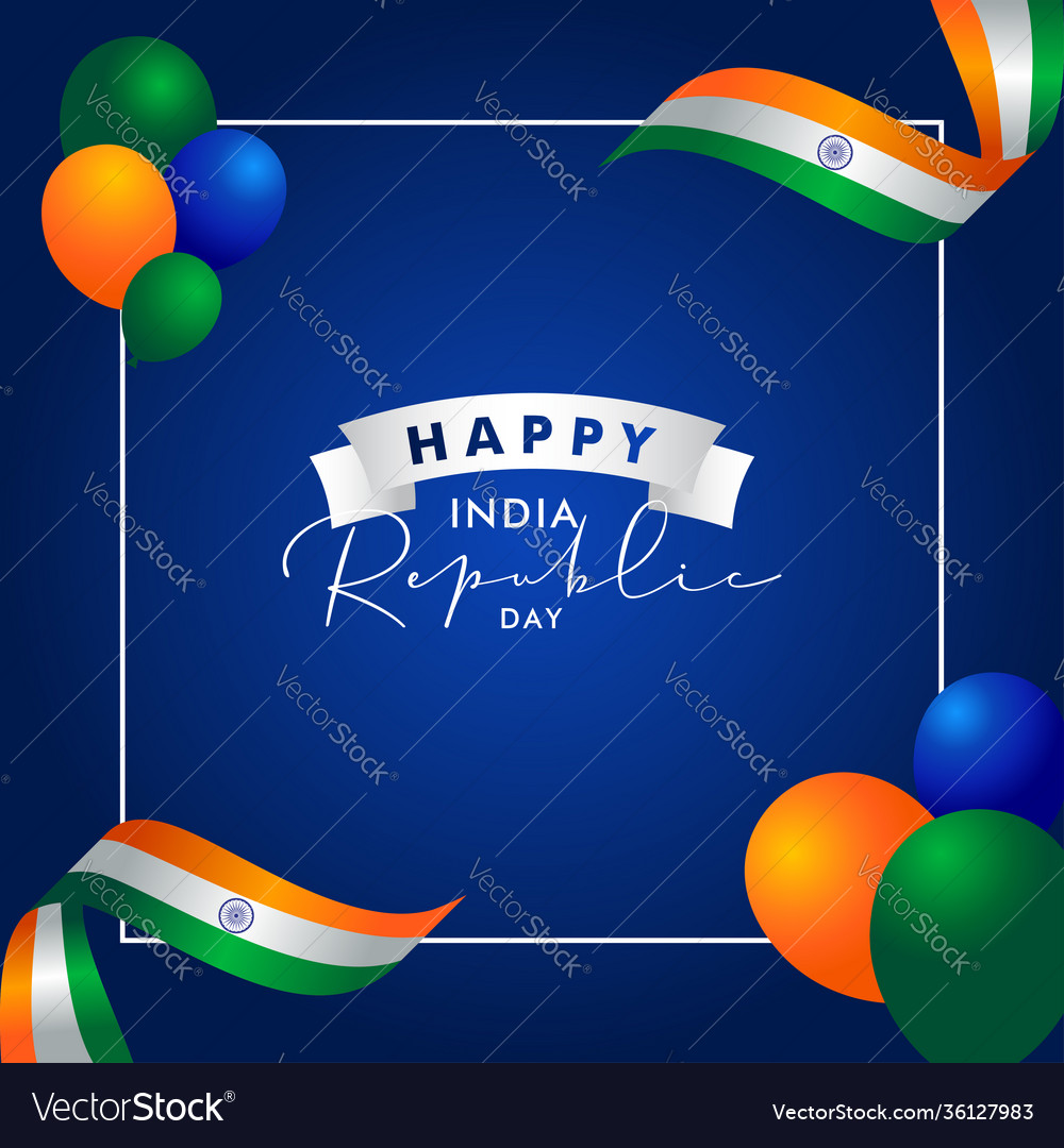 India republic day design template background vector image India republic day design template background