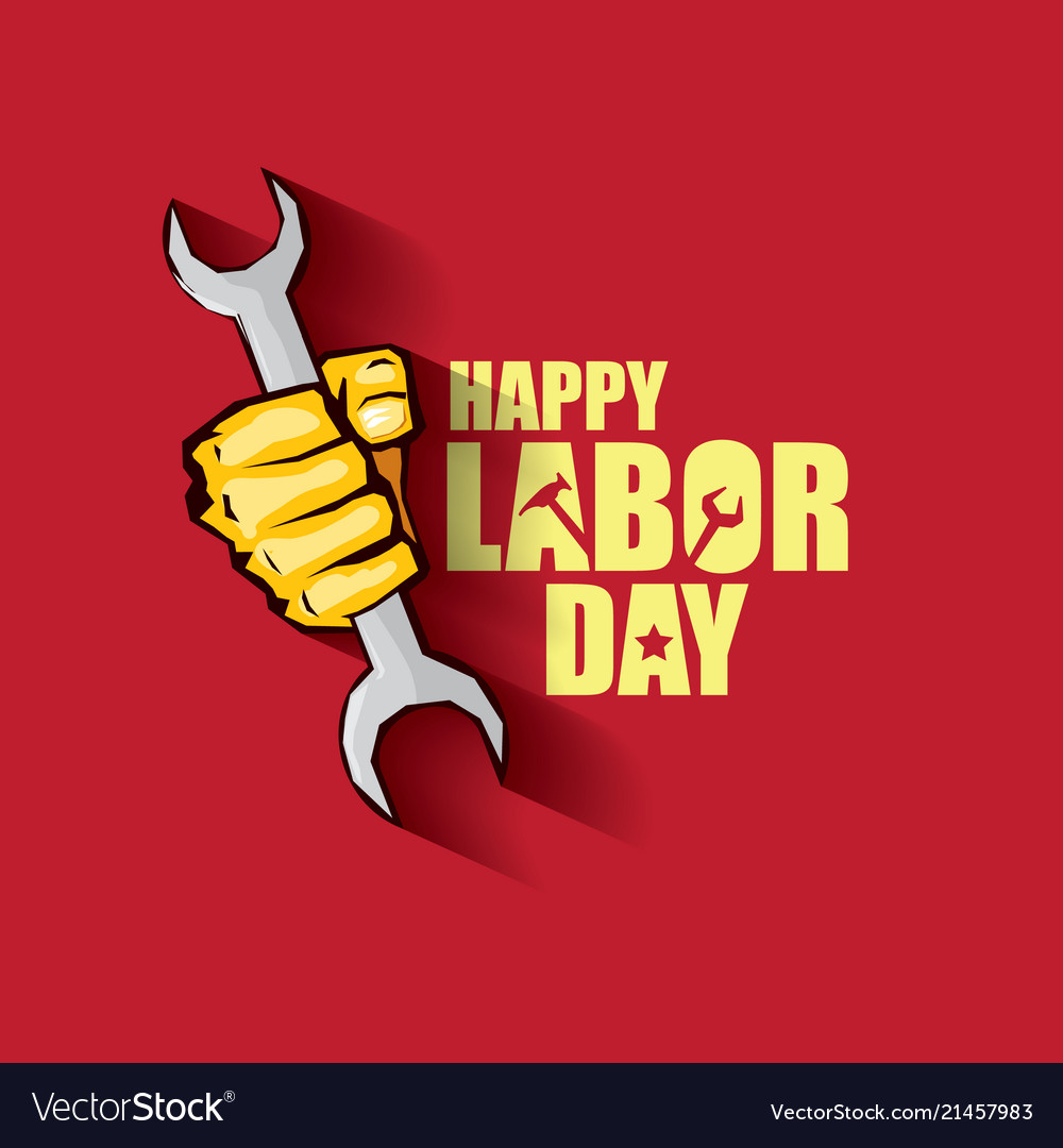 Labor day usa label or banner background Vector Image