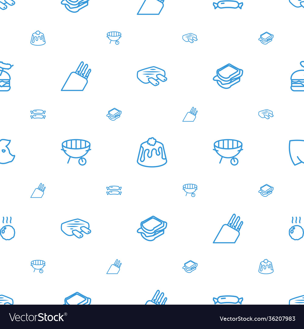 Meat icons pattern seamless white background