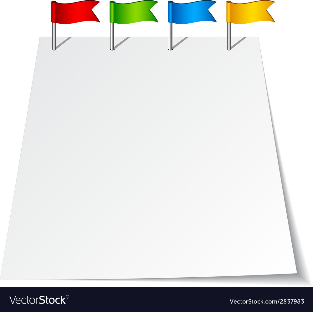 Push pin flags
