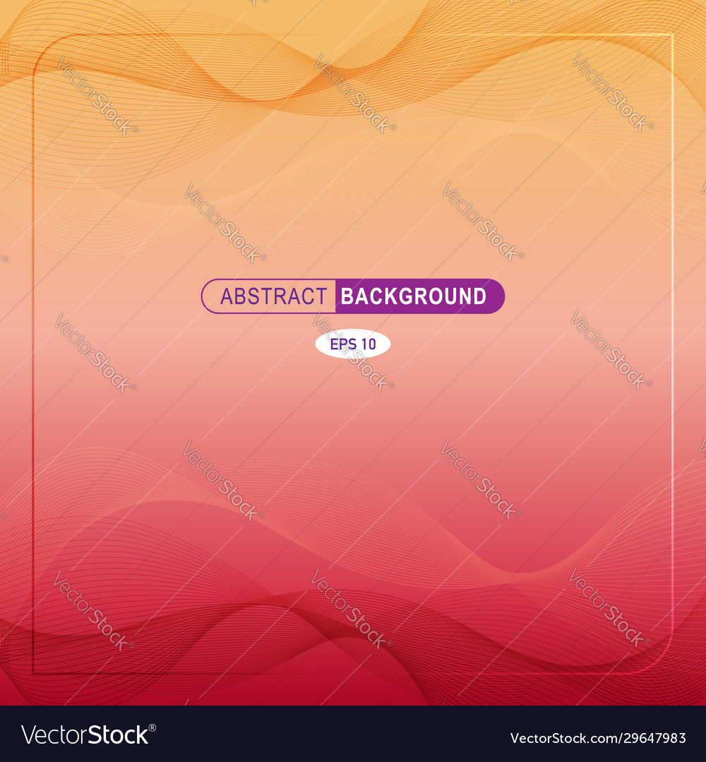 Wave lines abstract on gradient background Vector Image Wave lines abstract on gradient background