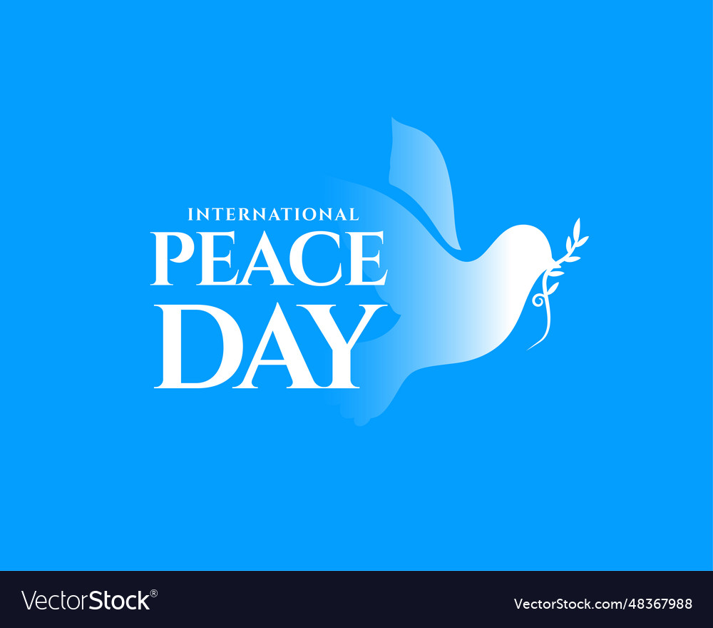 21st september international peace day wishes Vector Image