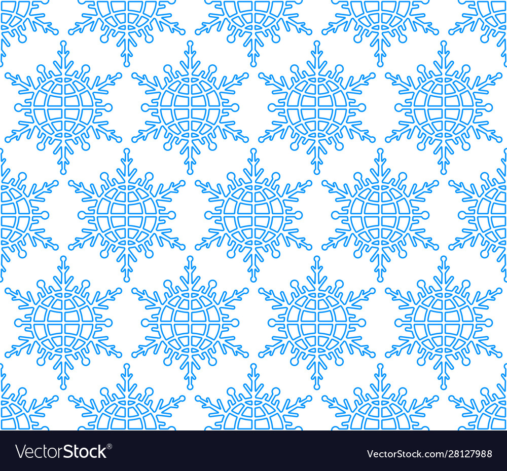 Abstract globe snowflake pattern