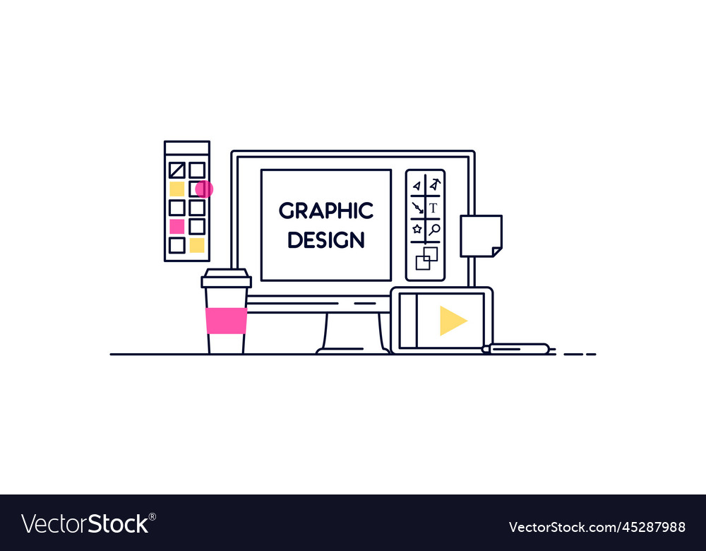 Abstract linear of graphic design web
