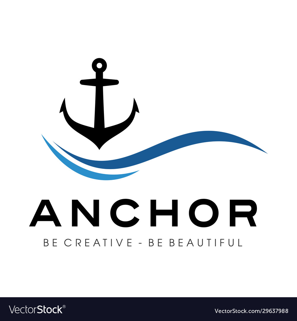 Anchor logo Royalty Free Vector Image VectorStock