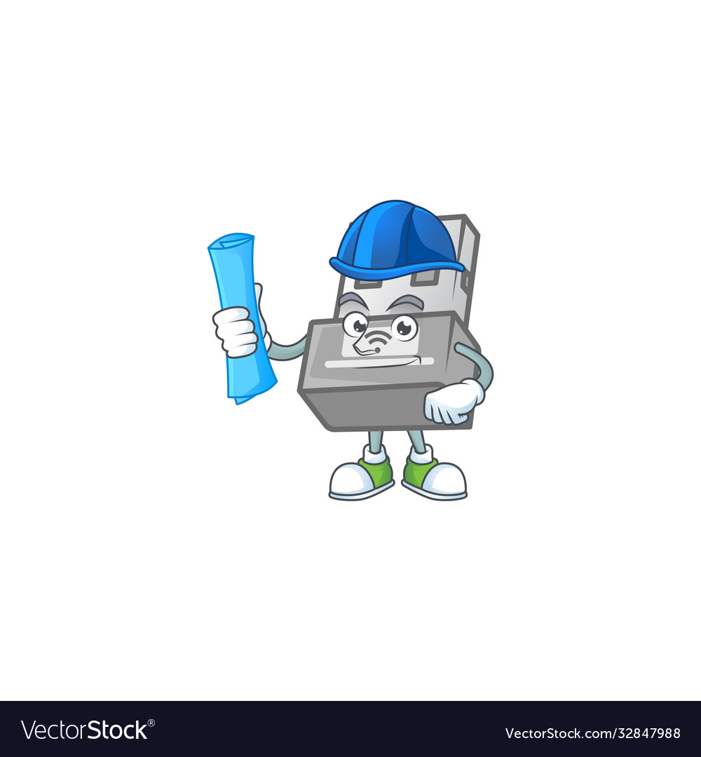 Architekt USB Wireless Adapter mit blauen Prints vector image Architekt USB Wireless Adapter mit blauen Prints