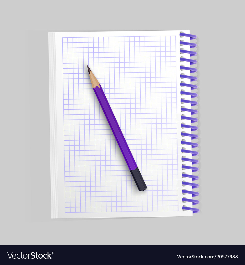 Blank realistic spiral notepad notebook