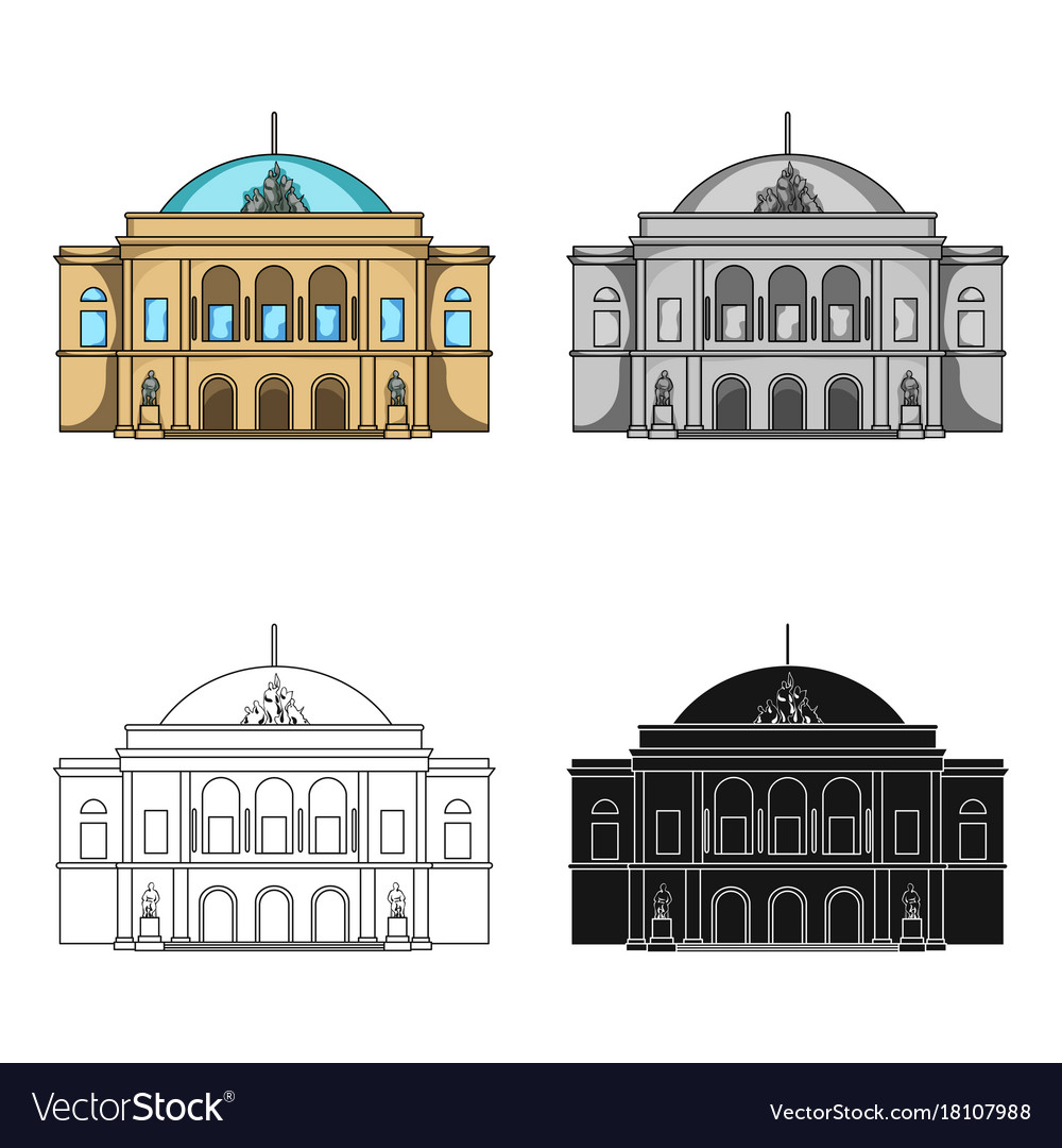 Building single icon in cartoon stylebuilding