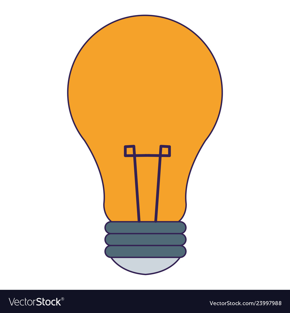 Bulb light symbol isolated blue lines