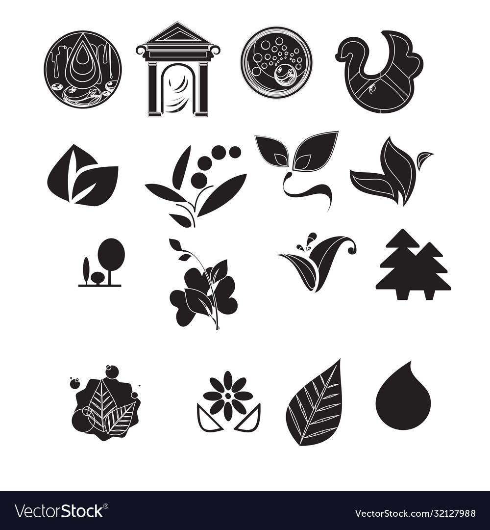 Collection icons for web design isolated on white