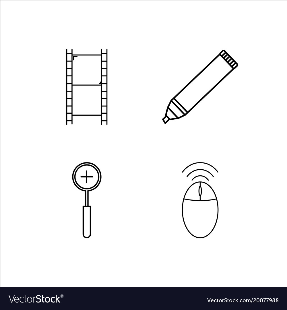 Design and studio simple linear icon setsimple