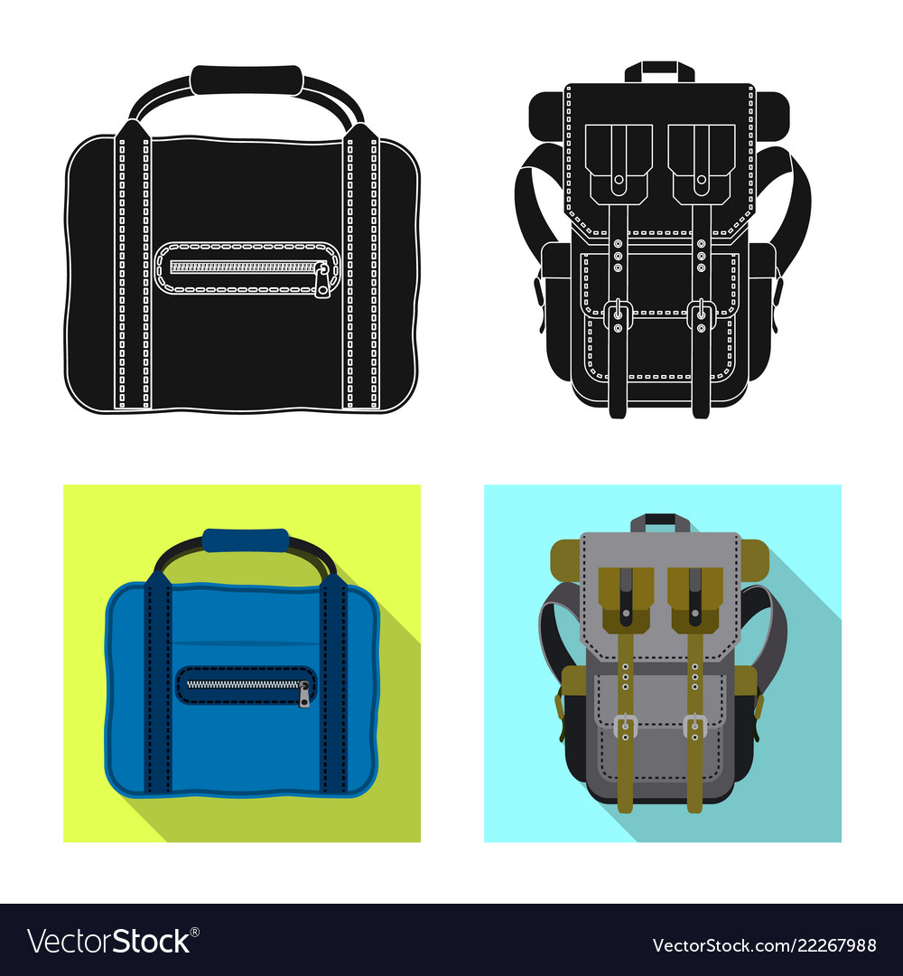 Design of suitcase and baggage symbol set