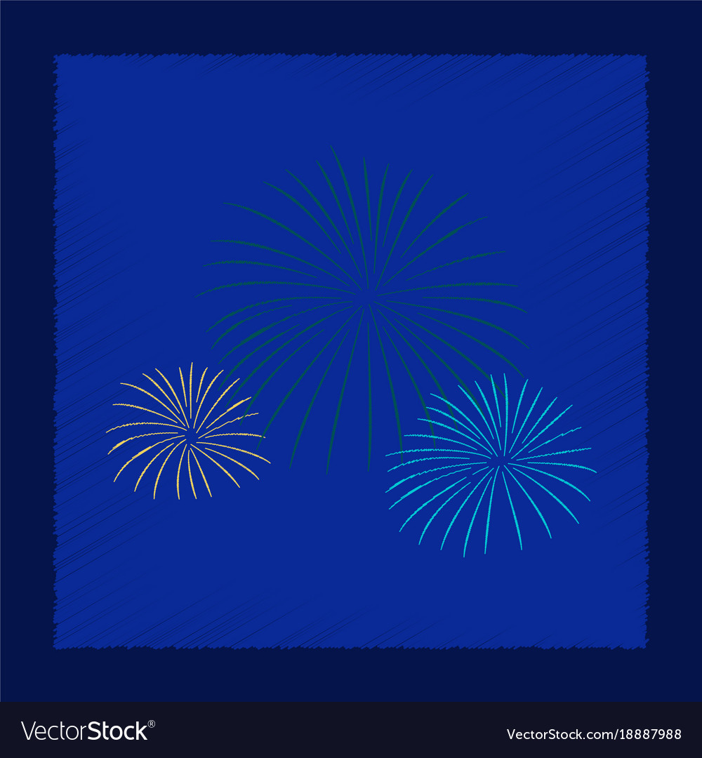 Flat shading style icon firework